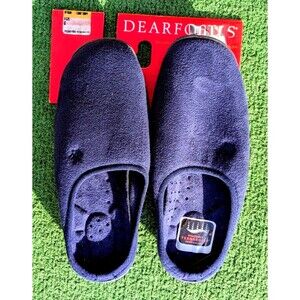 Dearfoams Navy Non-Slip Arch Women's Sz 6 Breathable Terrasoles Slippers NWT